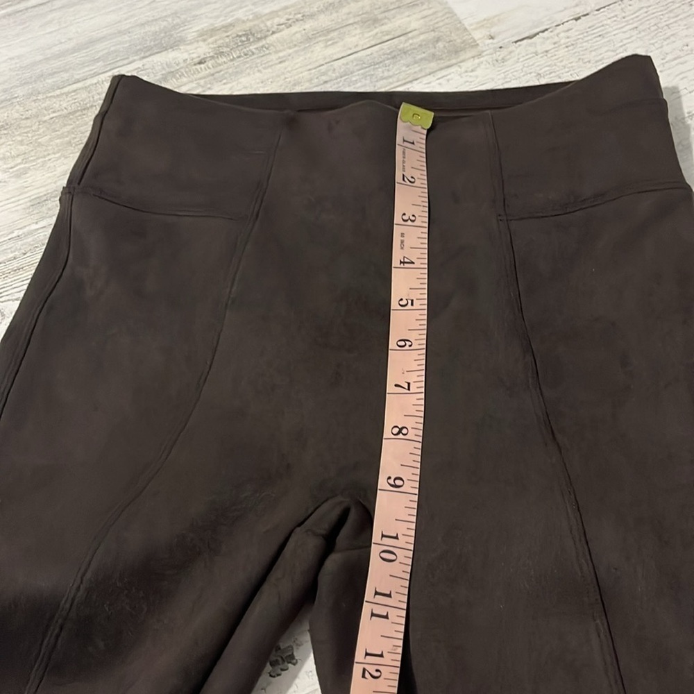 Spanx Chocolate Brown Faux Suede Leggings Size Small - Picture 12 of 13